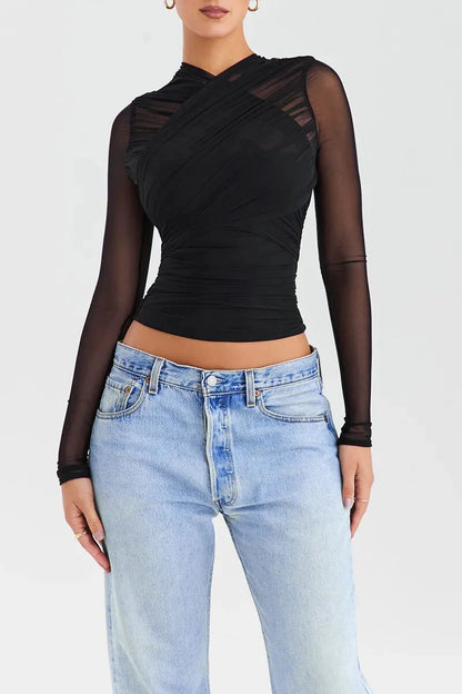 DESTINY™  | Mesh top met lange mouwen