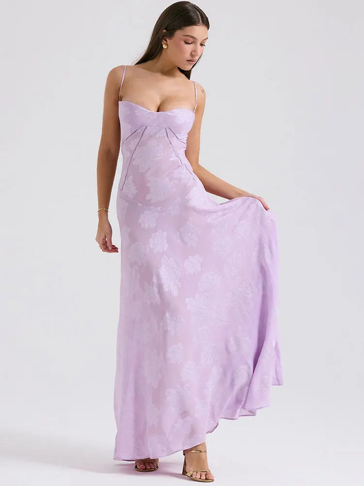 LORA™ | Elegante maxi jurk met klassieke rug design