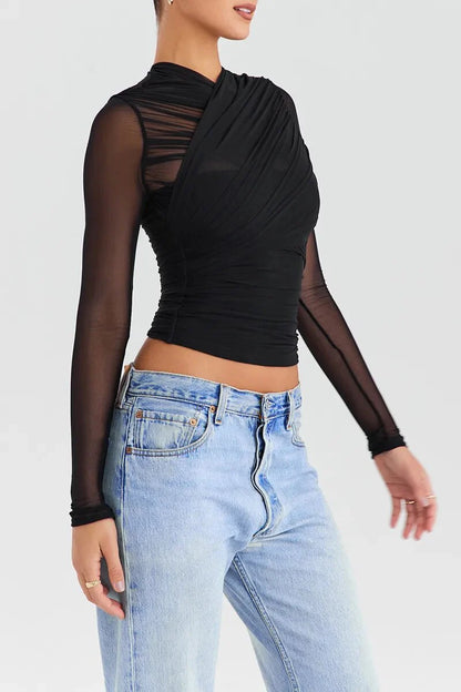 DESTINY™  | Mesh top met lange mouwen