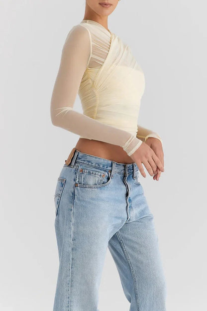 DESTINY™  | Mesh top met lange mouwen