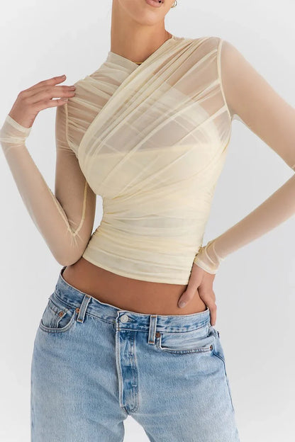 DESTINY™  | Mesh top met lange mouwen